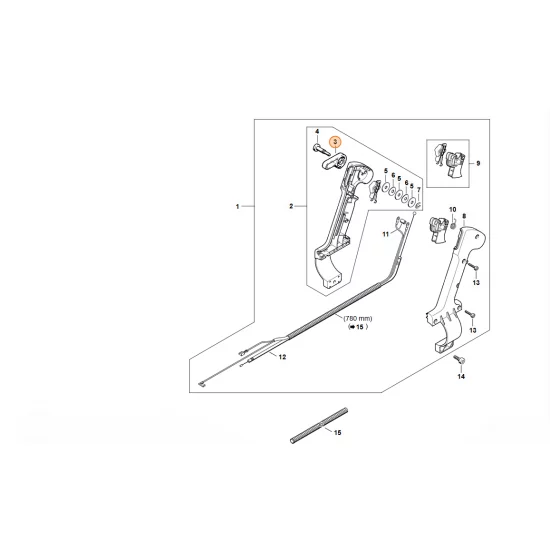 STIHL  Dźwignia nastawcza 4203 182 2900